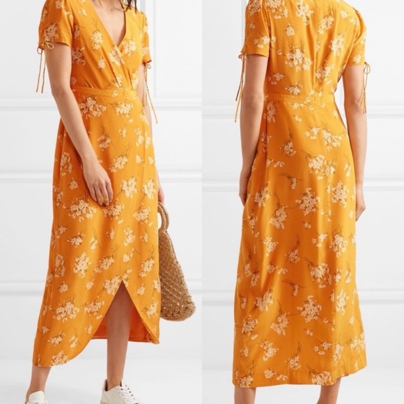 Madewell Silk Wrap Maxi Dress in Butterfly Garden 4 - Picture 4 of 16